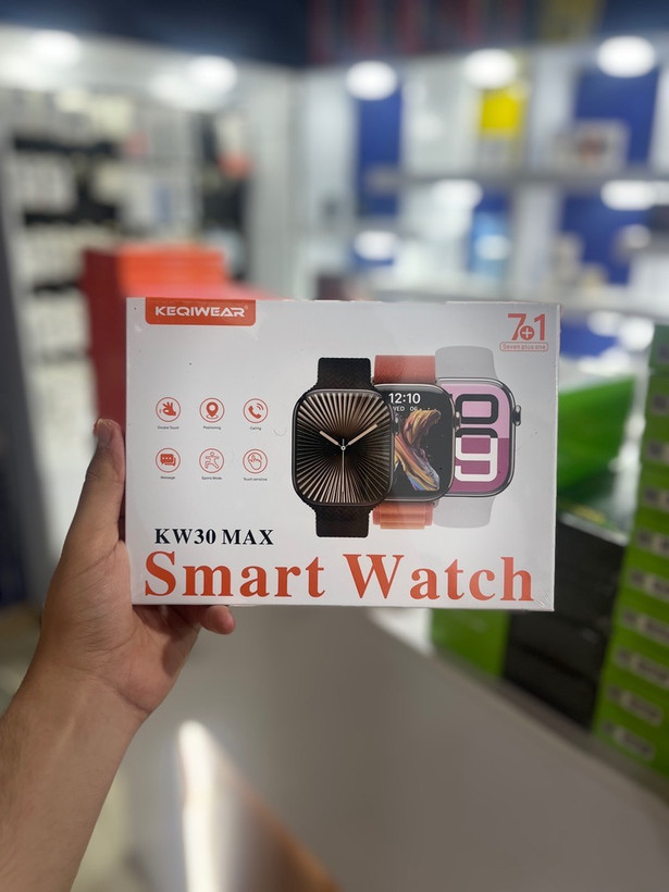 ساعت هوشمند اپل مدل KW30 MAX با 7 بند سیلیکونی