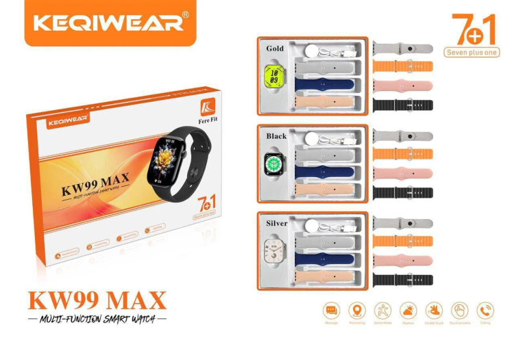 ساعت هوشمند KEQIWEAR KW99 Max با ۷ بند