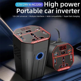 مبدل برق 12 ولت به 220 ولت 1500 وات فندکی مدل Power Inverteb