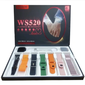 ست ساعت هوشمند WS520 دوتایی با ۲ بند فلزی