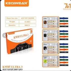 ساعت هوشمند کیوکر مدل KW85 Ultra3 با ۷ بند نسخه اصلی واورجینال